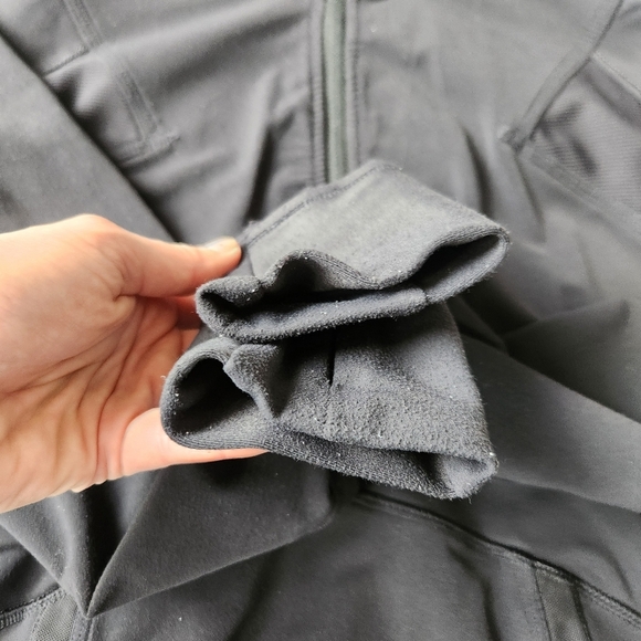 Lululemon Winter Sprinter Hoodie Half Zip Black Running Hooded Pullover Size 6 - Picture 13 of 13